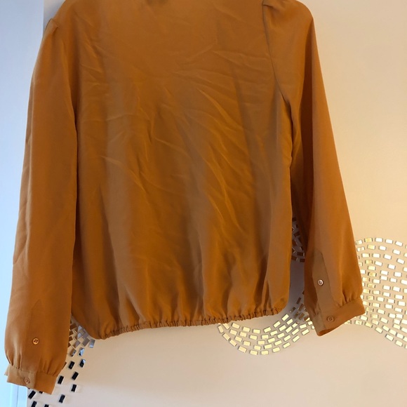 Joie long sleeve wrap blouse in Mustard - Picture 3 of 3